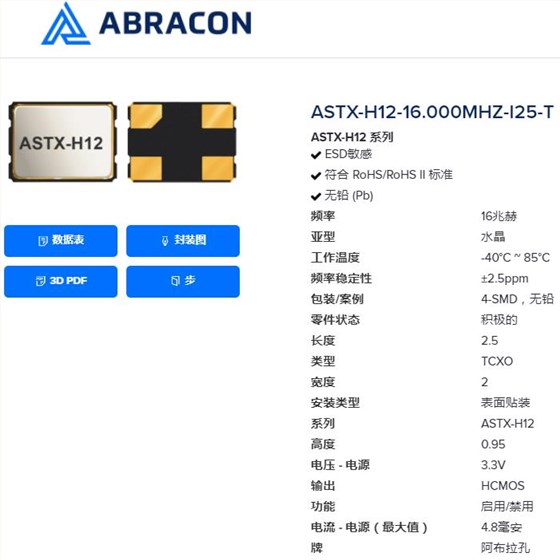 ASTX-H12-16.000MHZ-I25-T