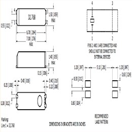 WC146SM,WC146SMF-32.768KHZ-T,7015mm,Mmdcomp晶振