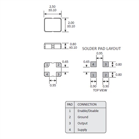 Golledge晶振,进口有源晶振,GAO-3201振荡器
