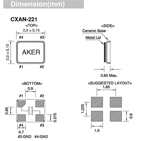 安基晶振,耐高温晶振,CXAN-221高品质晶振