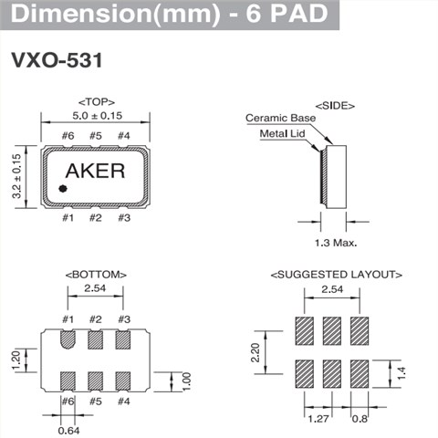 安基晶振,VCXO晶振,VXO-531高质量晶振