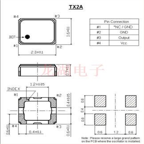 ITTI进口晶振,TX2A蓝牙有源振荡器,TX2A2.5-3080-26.000晶振