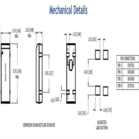 MMC-463F-32.768kHz-T,8038mm,MMC,Mmdcomp陶瓷晶振