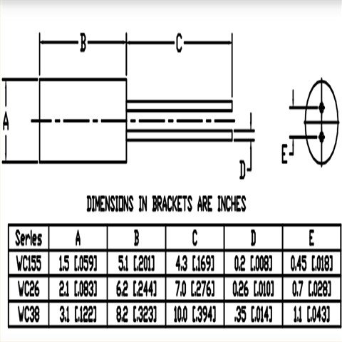 WC26F-32.768KHZ,2x6mm,WC26,Mmdcomp品牌,音叉晶振