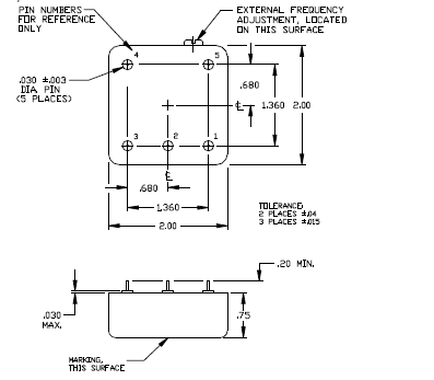 yh1320 50.8 x 50.8 OCXO