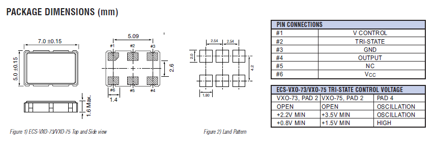 ecs_vxo_73_75 7050 VCXO