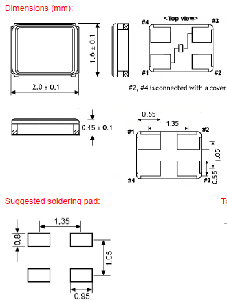 KX–5晶振,小体积的2016SMD晶振,英国进口谐振器