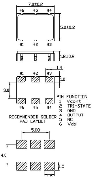 CC154 7050 VCXO