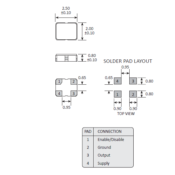 gao3201 2520 32.768K OSC